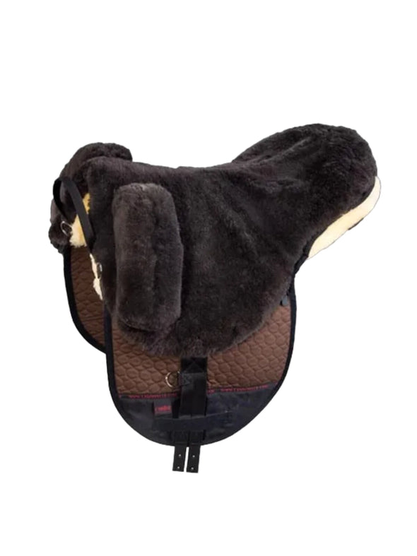 DP Saddlery Christ Fur Saddle Premium Plus 6303 Tacks & Accessories DP Saddlery Brown/Brown/Natural WB - Warmblood 