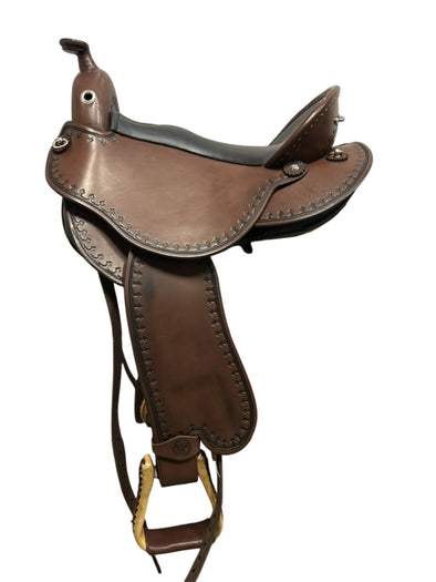 DP Saddlery Quantum Short & Light Western 8461(WD) Quantum DP Saddlery S2 - Western Dressage Seat - Medium Fender 