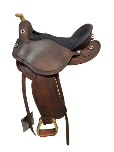 DP Saddlery Quantum Short & Light Western 8548 Quantum DP Saddlery S2 - Western Dressage Seat - Medium Fender 