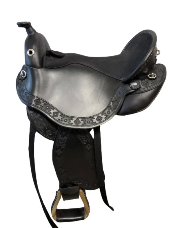 DP Saddlery Quantum Short & Light Western 8554(WD) Quantum DP Saddlery S3 - Western Dressage Seat - Short Fender 