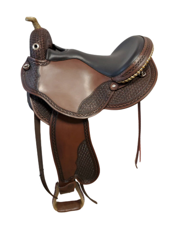 DP Saddlery Quantum Short & Light Western 8653(WD) Quantum DP Saddlery S2 - Western Dressage Seat - Medium Fender 