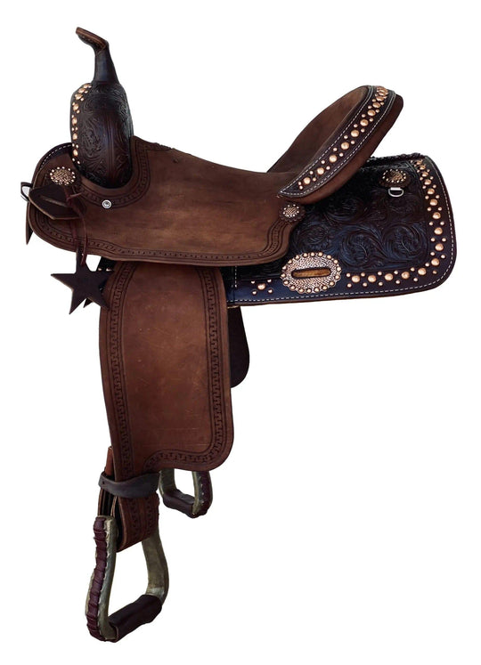 Alamo Saddlery 15" SD4 Mini Oak Barrel Saddle