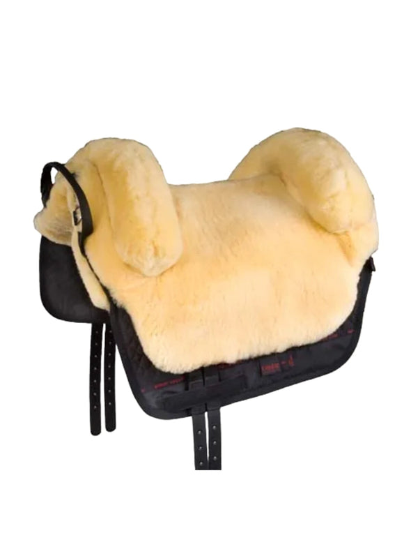 DP Saddlery Christ Iberica Plus Fur Saddle 6323 Tacks & Accessories DP Saddlery Natural/Black/Natural WB - Warmblood 